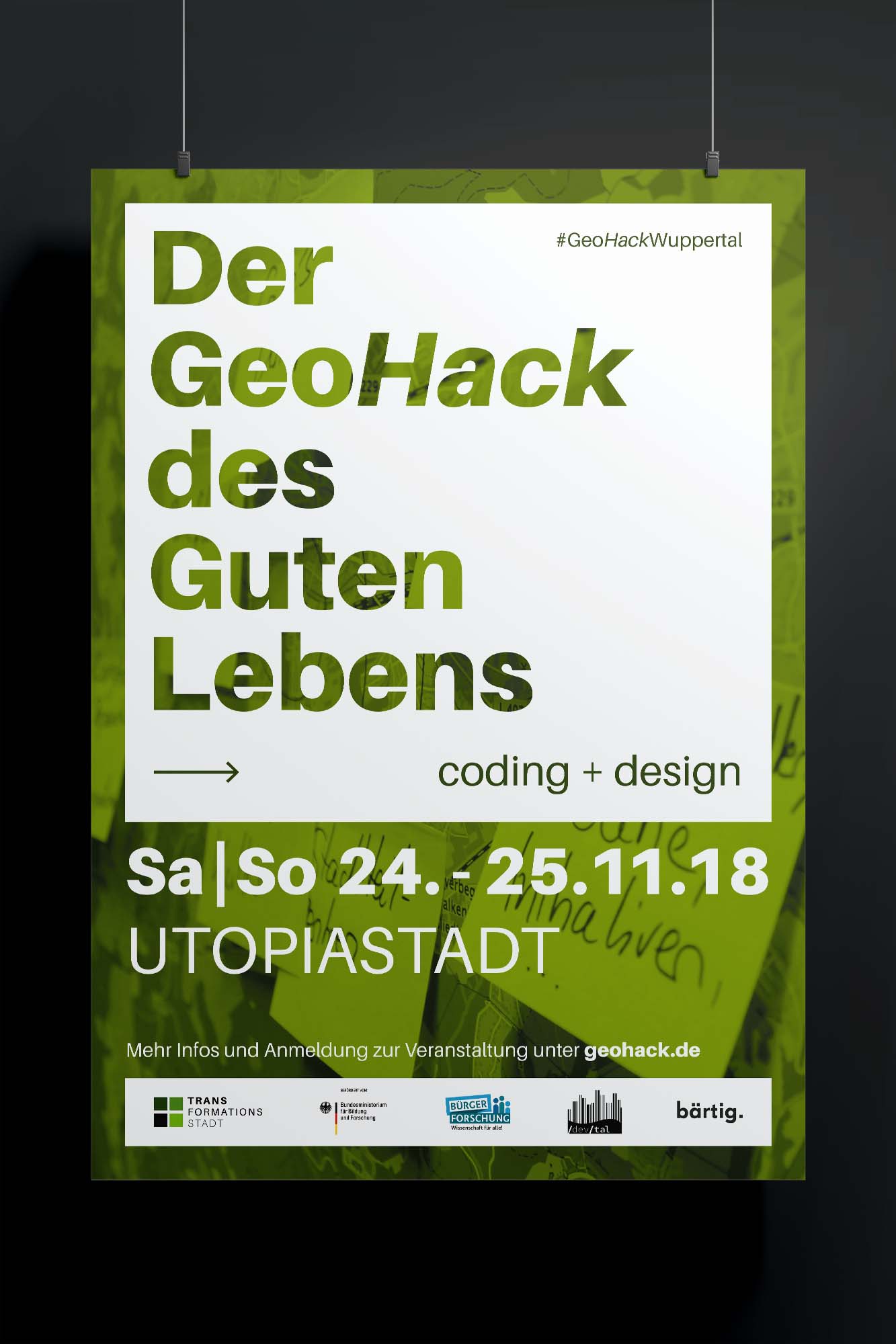 Plakat GeoHack des Guten Lebens