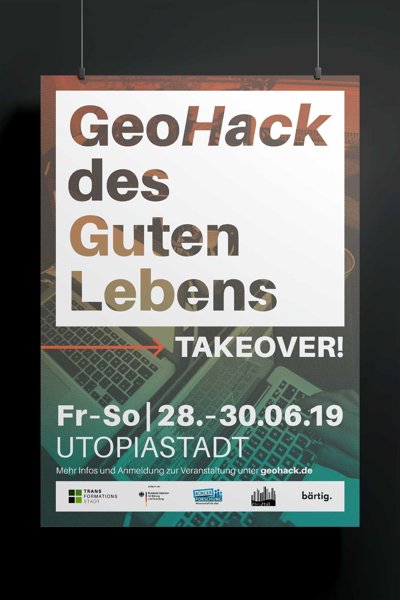 Plakat GeoHack des Guten Lebens